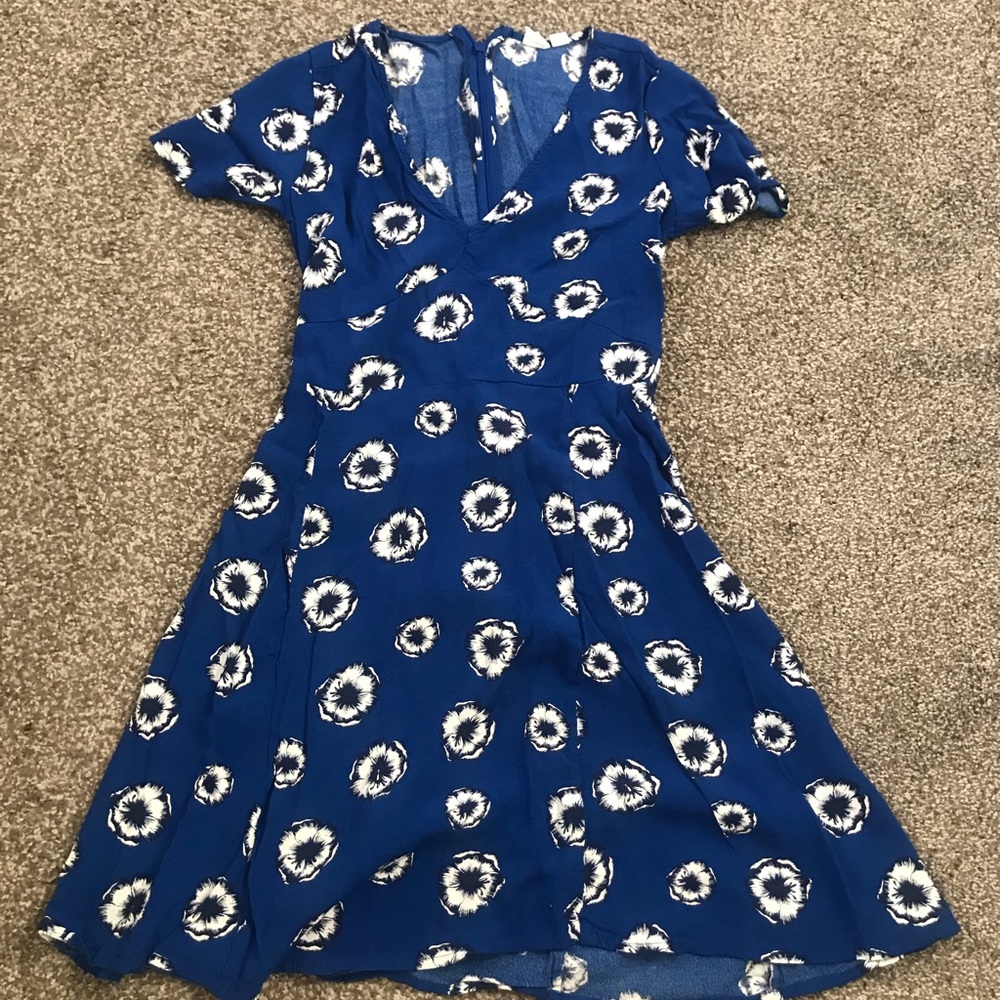Gap size 0 blue floral dress